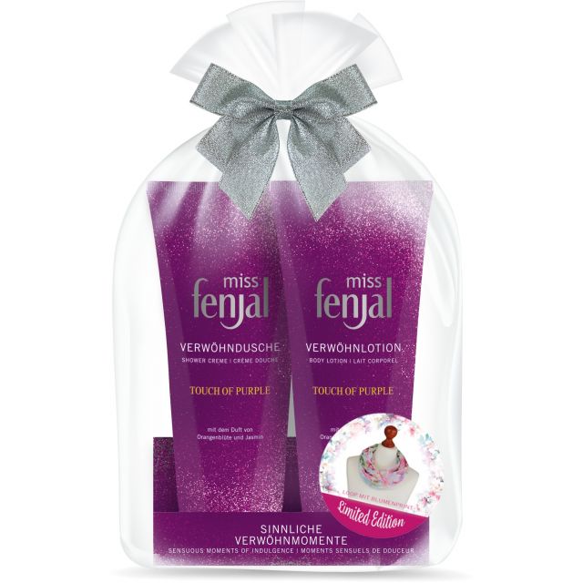 miss fenjal Geschenkpackung Schal Dusche + Lotion Touch of Purple