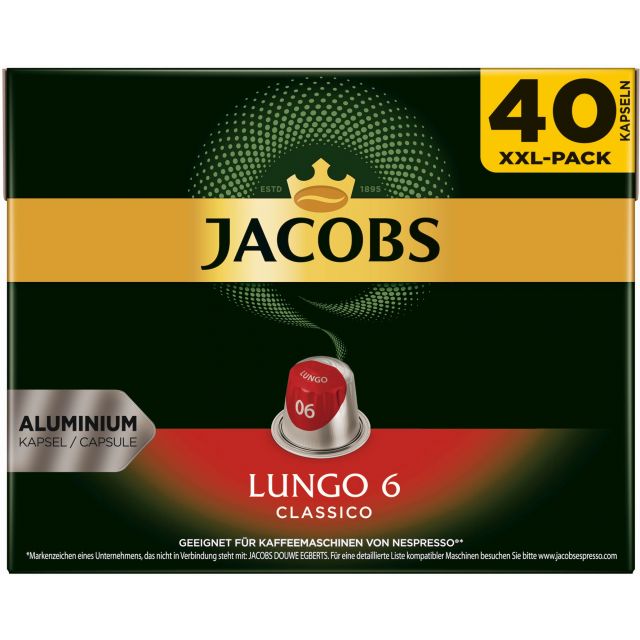 Jacobs Lungo 6 Classico Capsules 40pcs 208g