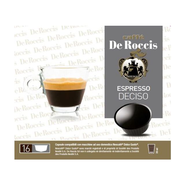 De Roccis Deciso Compatible Nescafè Dolce Gusto x16 112g