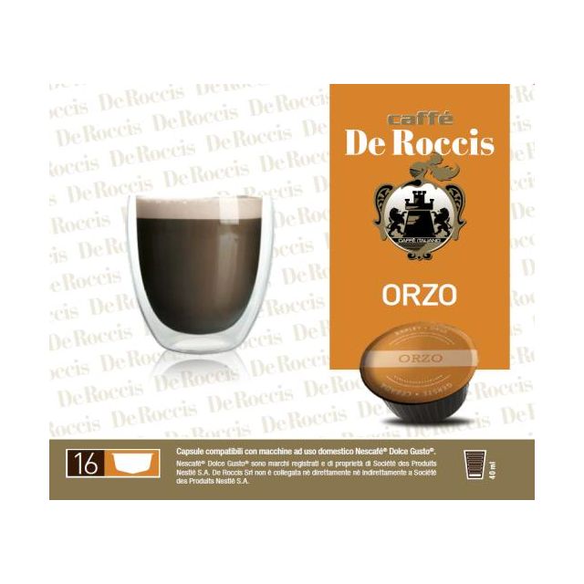 De Roccis Orzo Compatible Nescafè Dolce Gusto x16 168g