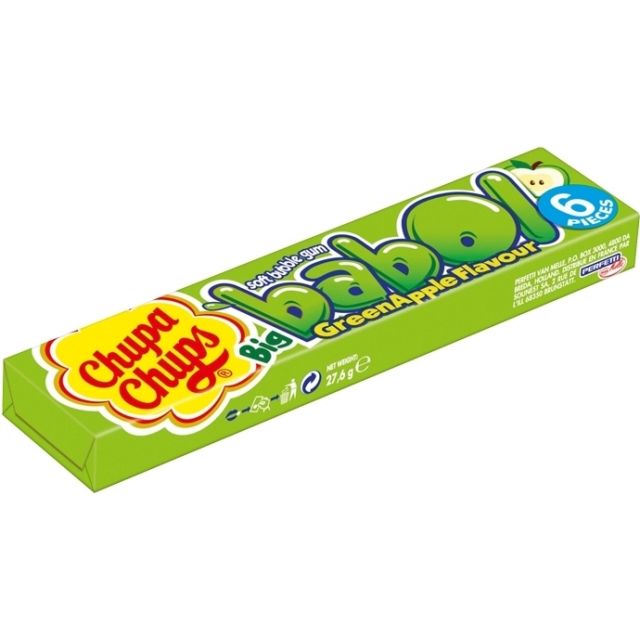 Chupa Chups Big Babol Bubble Gum Grüner Apfel 20er