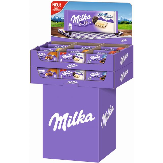 MDLZ DE Milka Tafel 16 sort, Display, 230pcs