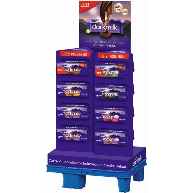 MDLZ DE Milka Tafel Shop 6 sort, Display, 200pcs