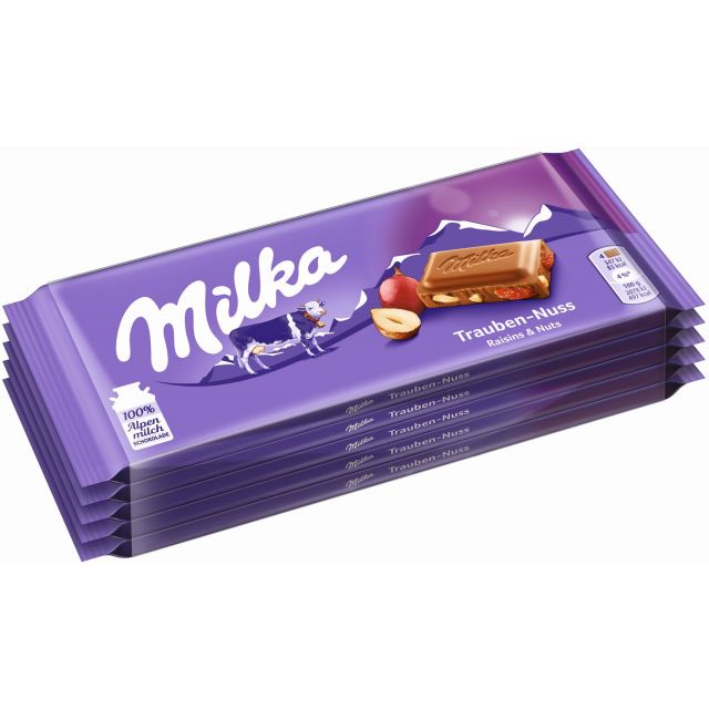 MDLZ DE Milka Trauben-Nuss 5 x 100g