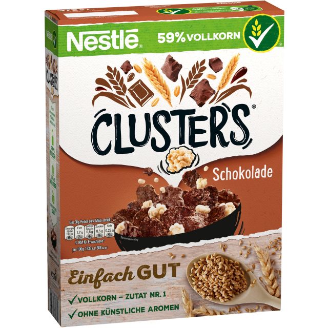 Nestle Cerealien Clusters Schokolade 375g, 14pcs