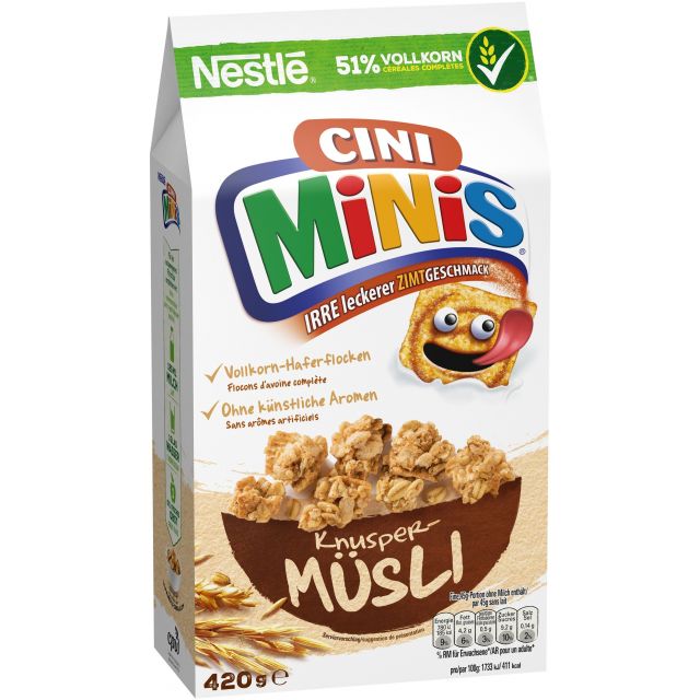 Nestle Cerealien Cini Minis Knusper- Müsli 420g, 5pcs