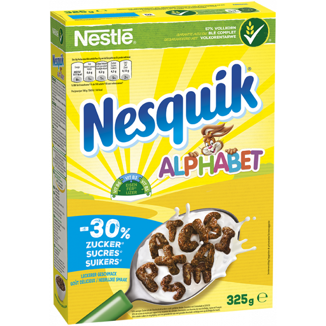 Nestle Cerealien Nesquik Alphabet 325g, 7pcs